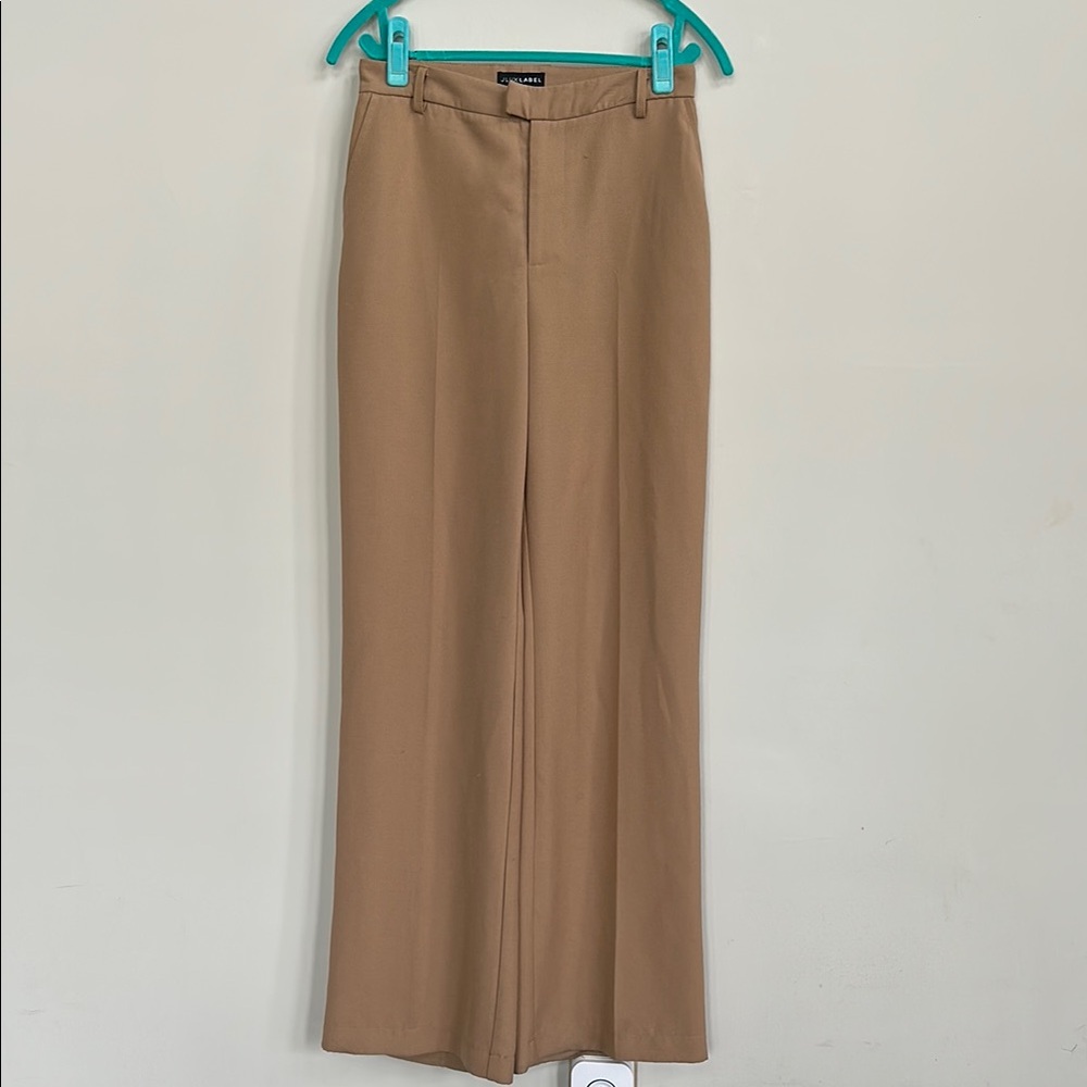 Tan Wide-Leg Trousers